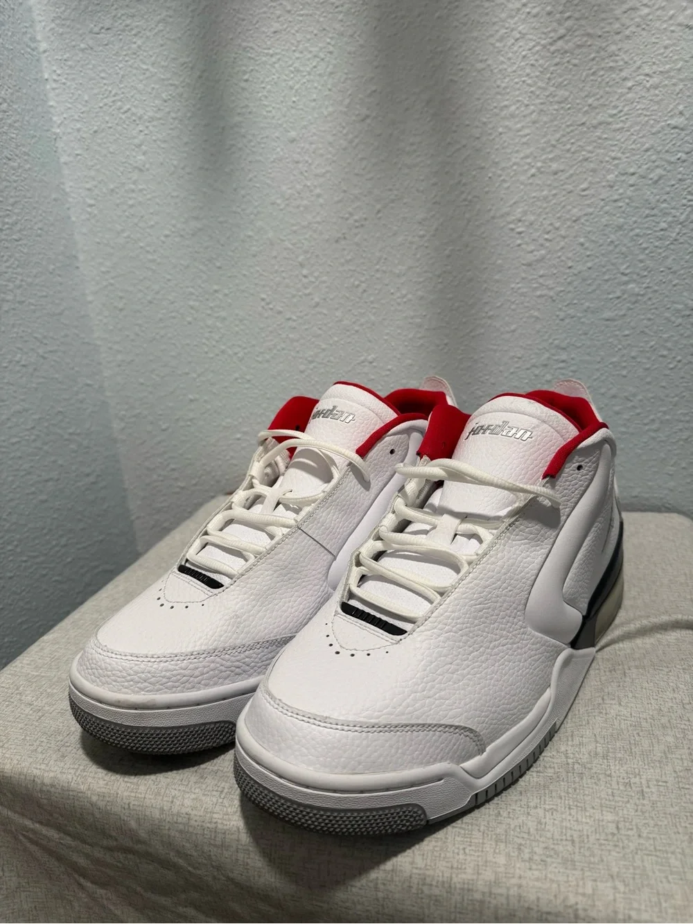 Air Jordan Big Fund BV6273-100 White Black Red Men’s Size 12